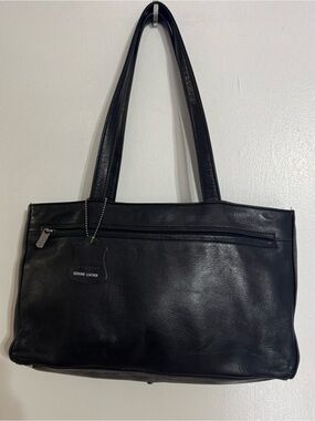Danier Black Genuine Leather Shoulder Bag *see description*